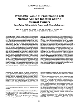 Prognostic Value of Proliferating Cell Nuclear Antigen Indexin