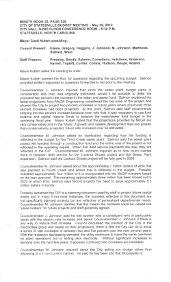 May 30, 2013 - Budget Workshop