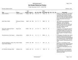 3rd Grade Historical Fiction