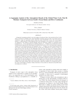 Moisture Transports between Earth`s Ocean