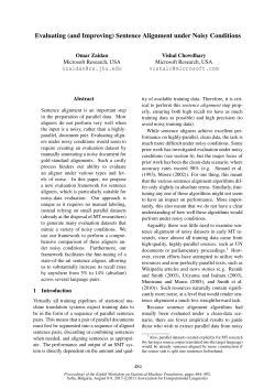 Evaluating (and Improving) Sentence Alignment under Noisy
