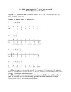 MA 22000 Notes, Lesson 36, (2 half of text) section 4.2 Natural