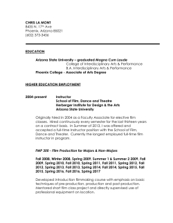 Curriculum Vitae - ASU People Search