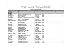 Housewright Sheet Music Collection