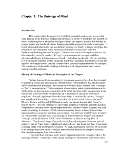 Chapter 5: The Ontology of Mind - UMD Physics