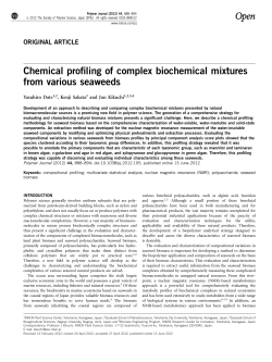 Chemical profiling of complex biochemical mixtures from