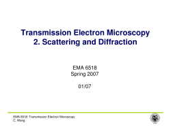Transmission Electron Microscopy 2. Scattering and Diffraction