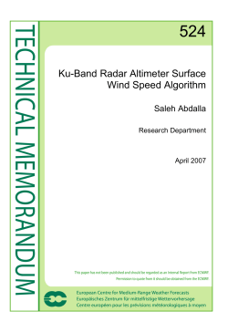 Ku-Band Radar Altimeter Surface Wind Speed Algorithm