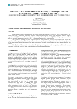 The Effect of Neat Magnesium Oxide