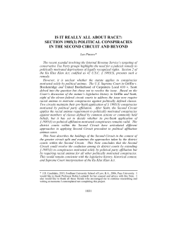 is it really all about race?: section 1985(3