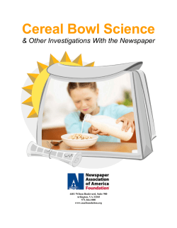 Cereal Bowl Science - American Press Institute