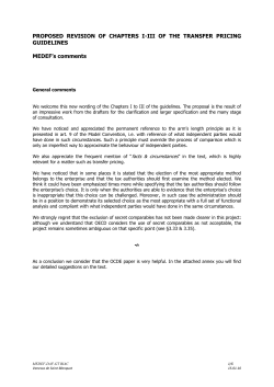 PROPOSED REVISION OF CHAPTERS I-III OF THE