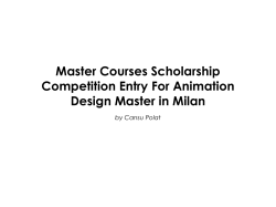 Master Courses Scholarship Competition Entry For Animation