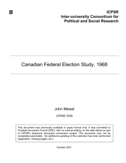 Canadian Federal Election Study, 1968