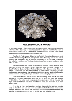 the lenborough hoard - Buckinghamshire Archaeological Society
