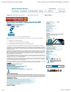 Five Facts You Didn`t Know About the BBB