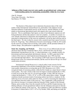 Influence of Rio Grande reservoir water quality on agricultural and