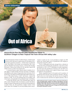 Out of Africa I - Geothermal Resources Council