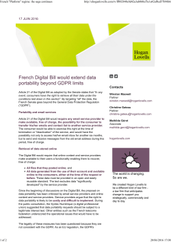 French "Platform" regime: the saga continues