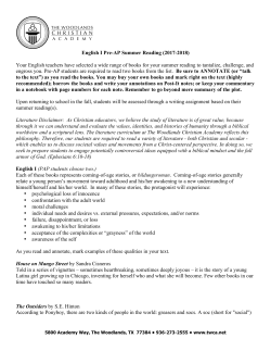 E1 pap LH - The Woodlands Christian Academy