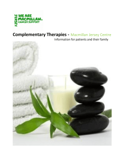 Complementary Therapy brochure