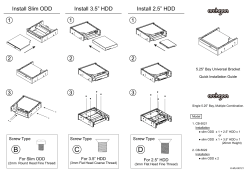 Install Slim ODD Install 3.5&rdquo; HDD Install 2.5&rdquo; HDD