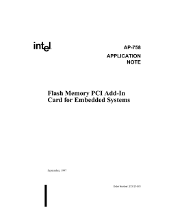Flash Memory PCI Add-In Card for Embedded Systems