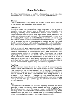 Some LGBTIQ+ Definitions