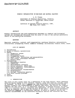 KINETIC INSTABILITIES IN MAN