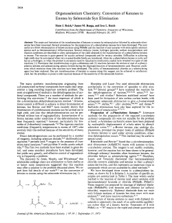 Organoselenium Chemistry. Conversion of Ketones to Enones by