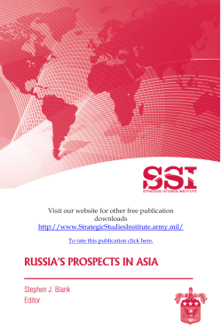 Russia`s Prospects in Asia