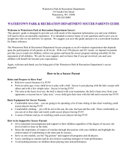 How to be a Soccer Parent