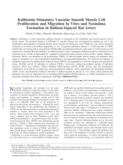 Kallistatin Stimulates Vascular Smooth Muscle Cell Proliferation and