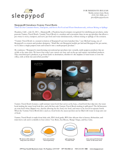 Sleepypod&reg; Introduces Yummy Travel Bowls