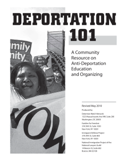 Deportation 101: A Community Resource on Anti