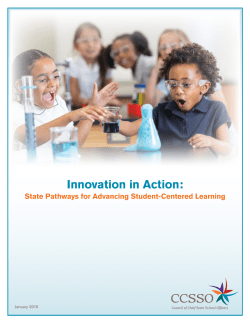 Innovation in Action: State Pathways for Advancing Student