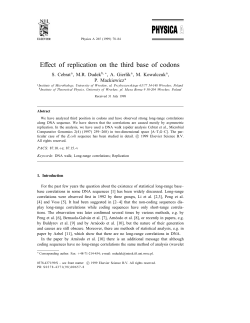 Effect of replication on the third base of codons