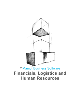 Financials, Logistics and Human Resources