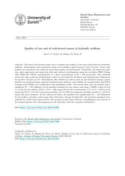Quality of raw and of cold-stored semen in Icelandic stallions