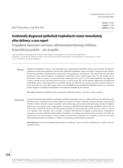 Incidentally diagnosed epithelioid trophoblastic tumor