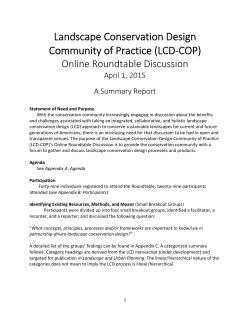 Landscape Conservation Design Community of Practice (LCD‐COP)