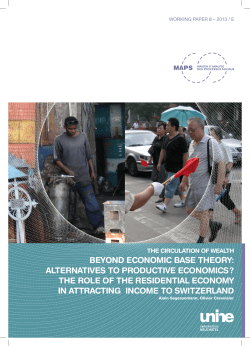 BEyOND ECONOMIC BASE THEORy