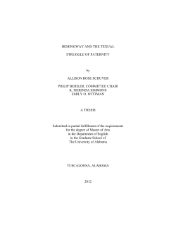 hemingway and the texual struggle of paternity