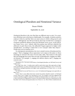 Ontological Pluralism and Notational Variance