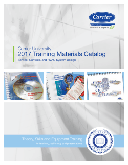 2017 Training Materials Catalog