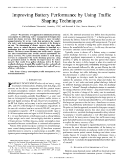 Improving battery performance by using traffic shaping