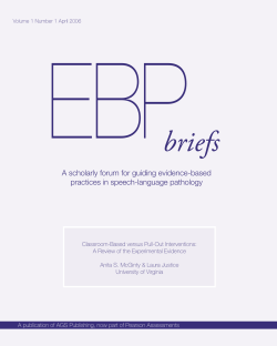 Classroom-Based Versus Pull-Out Interventions