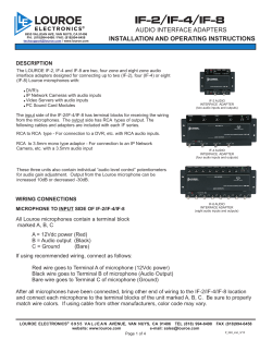 IF-2/IF-4/IF-8 - Louroe Electronics