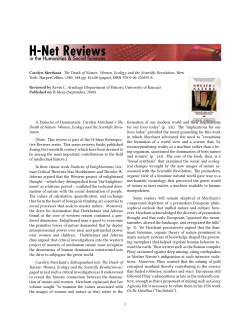 Untitled [Kevin Armitage on The Death of Nature: Women - H-Net