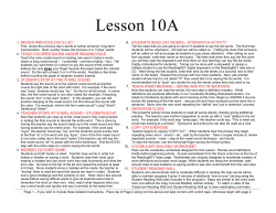 Lesson 10A - Reading Key Free